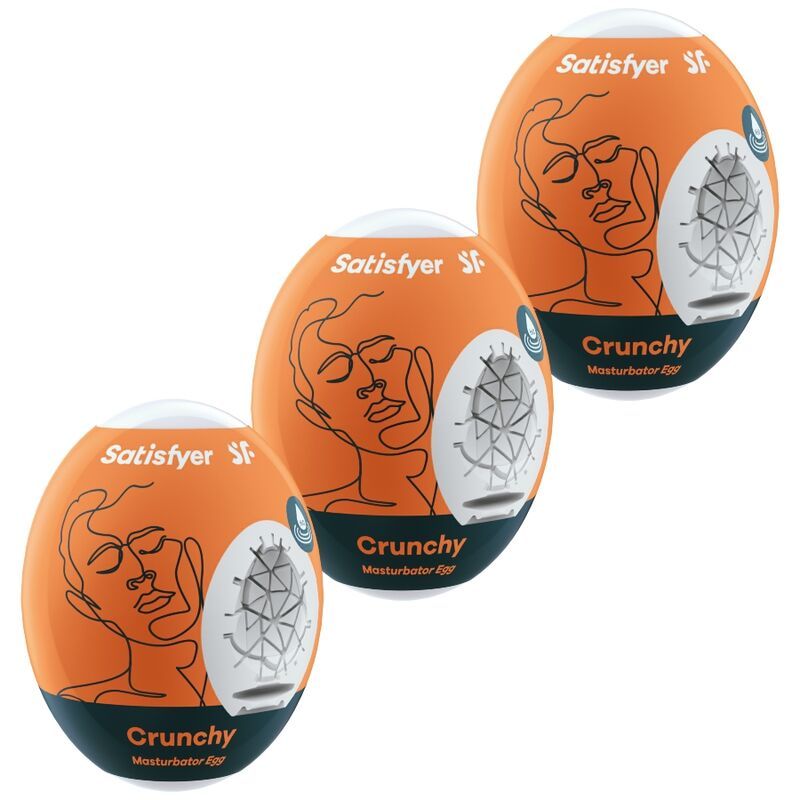 SATISFYER - 3 UOVA MASTURBATORI CRUNCHY SATISFYER - 3 UOVA MASTURBATORI CRUNCHY