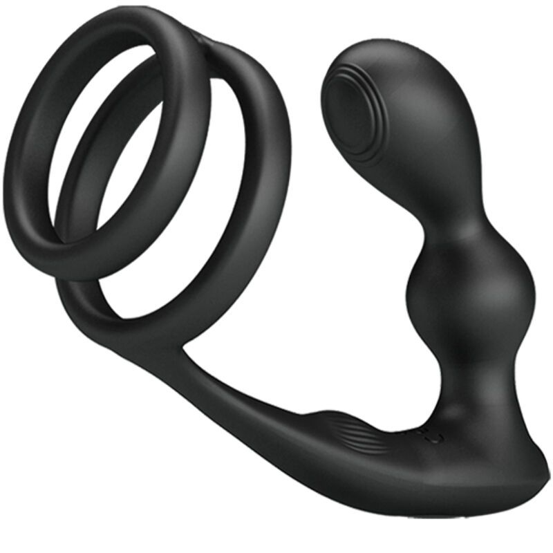 PRETTY LOVE - ANELLO PER PENE MARSHALL CON PLUG ANALE VIBRANTE CON TELECOMANDO PRETTY LOVE - MARSHALL PENIS RING WITH VIBRATORY ANAL PLUG WITH REMOTE CONTROL