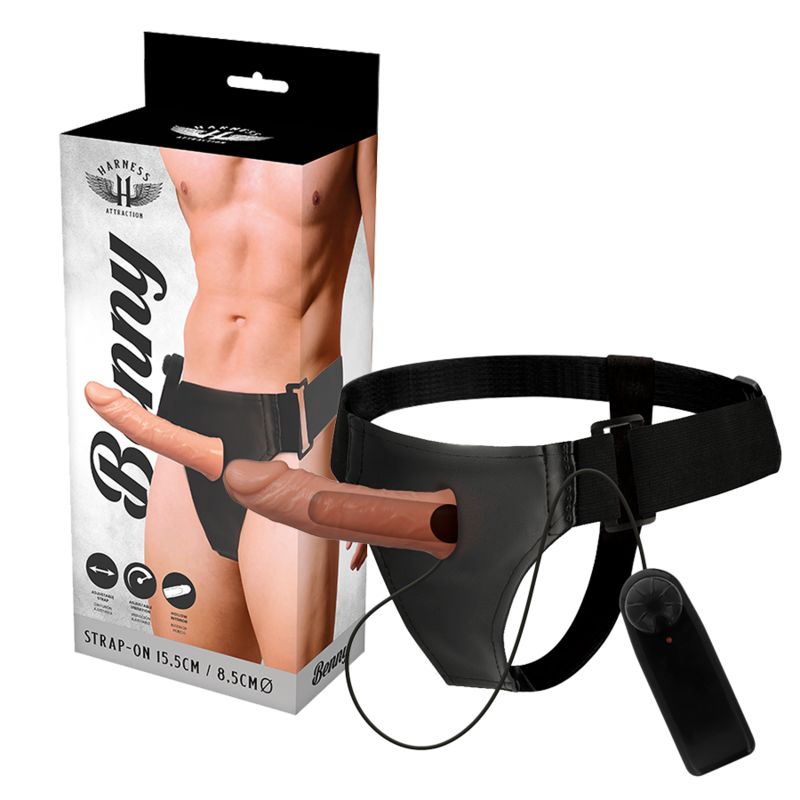 HARNESS ATTRACTION - RNES HOLLOW BENNY CON VIBRATORE 15 CM -O- 4.5 CM HARNESS ATTRACTION - RNES HOLLOW BENNY CON VIBRATORE 15 CM -O- 4.5 CM