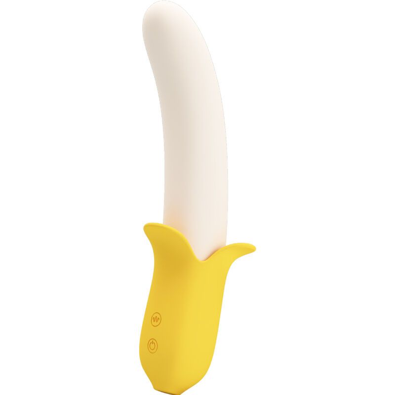 PRETTY LOVE - BANANA GEEK SUPER POWER 7 VIBRAZIONI SU E GI� SILICONE NERO