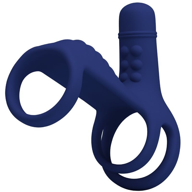 PRETTY LOVE - ANELLO VIBRANTE ELISH CON ESTENSIONE BLU PRETTY LOVE - ELISH VIBRATING RING WITH EXTENSION BLUE