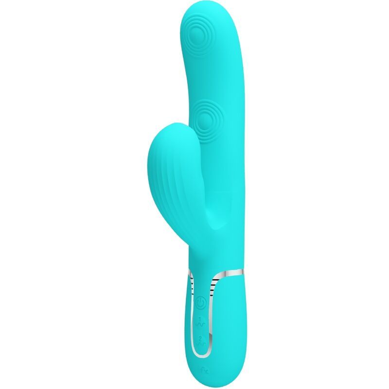 PRETTY LOVE - VIBRATORE MULTIFUNZIONE PERLITA 3 IN 1 G-SPOT VERDE ACQUA PRETTY LOVE - VIBRATORE MULTIFUNZIONE PERLITA 3 IN 1 G-SPOT VERDE ACQUA