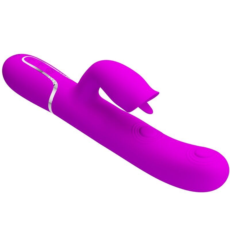 PRETTY LOVE - VIBRATORE CONIGLIO CON LICING FUCSIA PRETTY LOVE - RABBIT VIBRATOR WITH LICKING FUCHSIA