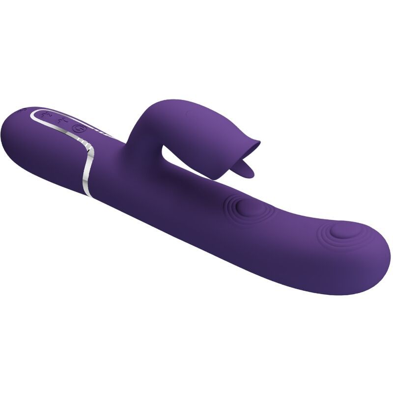 PRETTY LOVE - VIBRATORE CONIGLIO CON VIOLA DA LECCARE PRETTY LOVE - RABBIT VIBRATOR WITH LICKING PURPLE