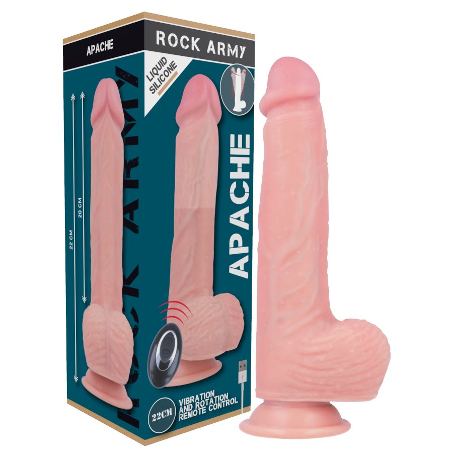 ROCKARMY - VIBRATORE IN SILICONE LIQUIDO TELECOMANDO PREMIUM APACHE 20.5 CM -O- 4.62 CM ROCKARMY - VIBRATORE IN SILICONE LIQUIDO TELECOMANDO PREMIUM APACHE 20.5 CM -O- 4.62 CM