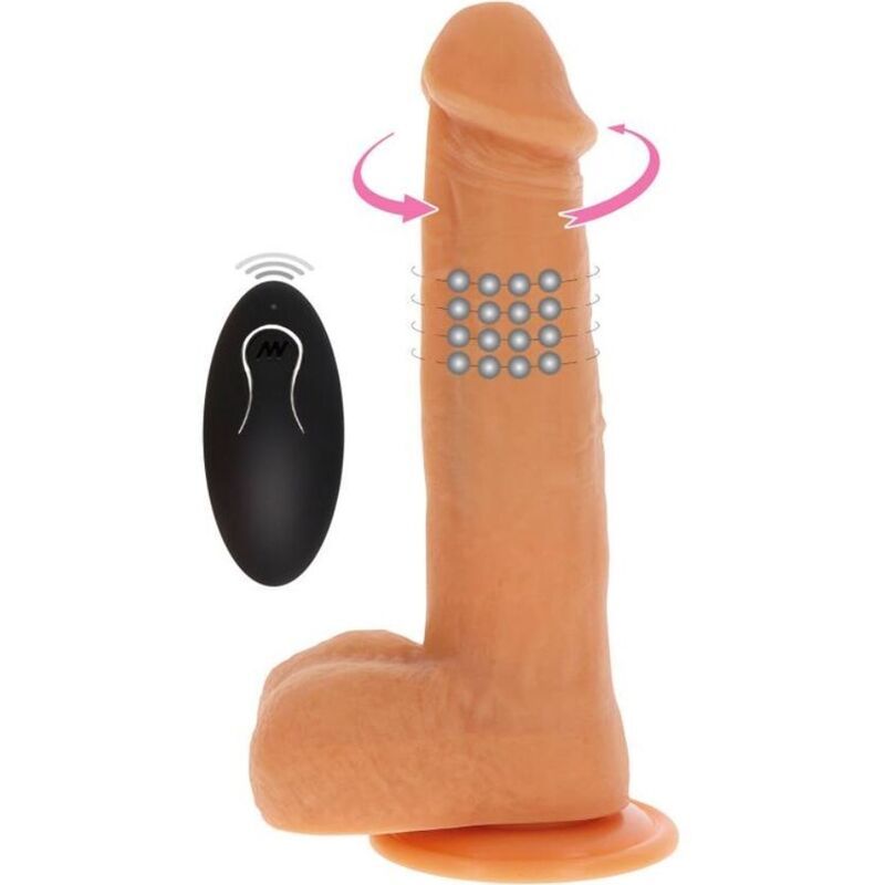 GET REAL - PELLE DILDO VIBRANTE CON PERLINE ROTANTI GET REAL - ROTATING BEADS VIBRATING DILDO SKIN