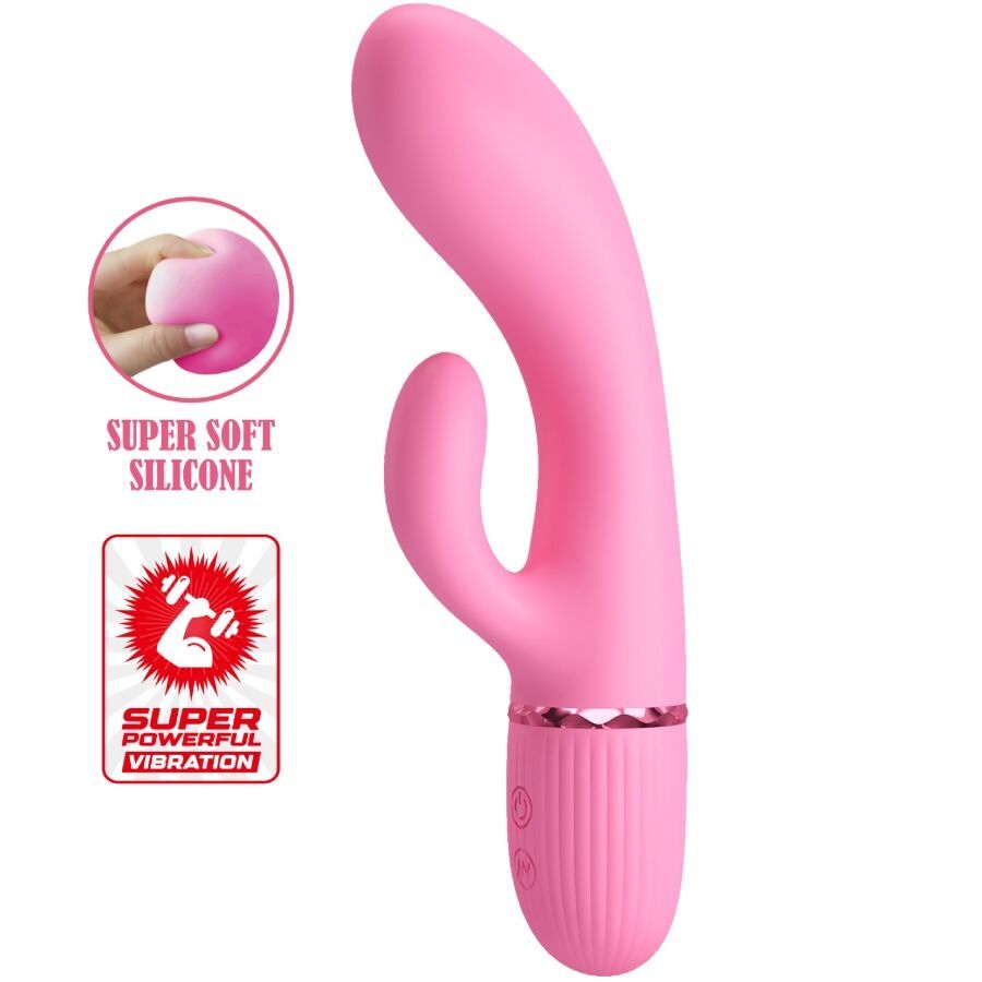 PRETTY LOVE - VIBRATORE CONIGLIO MARSKI E PUNTO G ROSA PRETTY LOVE - MARSKI RABBIT VIBRATOR & G-SPOT PINK