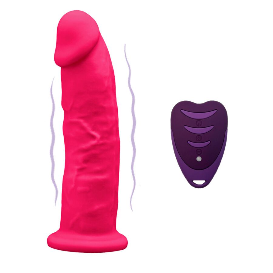SILEXD - MODELLO PENE REALISTICO 2 ROSA + TELECOMANDO LRS 17 CM SILEXD - REALISTIC PENIS MODEL 2 PINK + REMOTE CONTROL LRS 17 CM