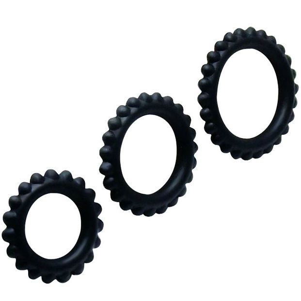 BAILE - TITAN SET 3 PZ ANELLI PER IL CAZZO NERO 2.8 + 2.4 + 1.9 CM BAILE - TITAN SET 3 PZ ANELLI PER IL CAZZO NERO 2.8 + 2.4 + 1.9 CM