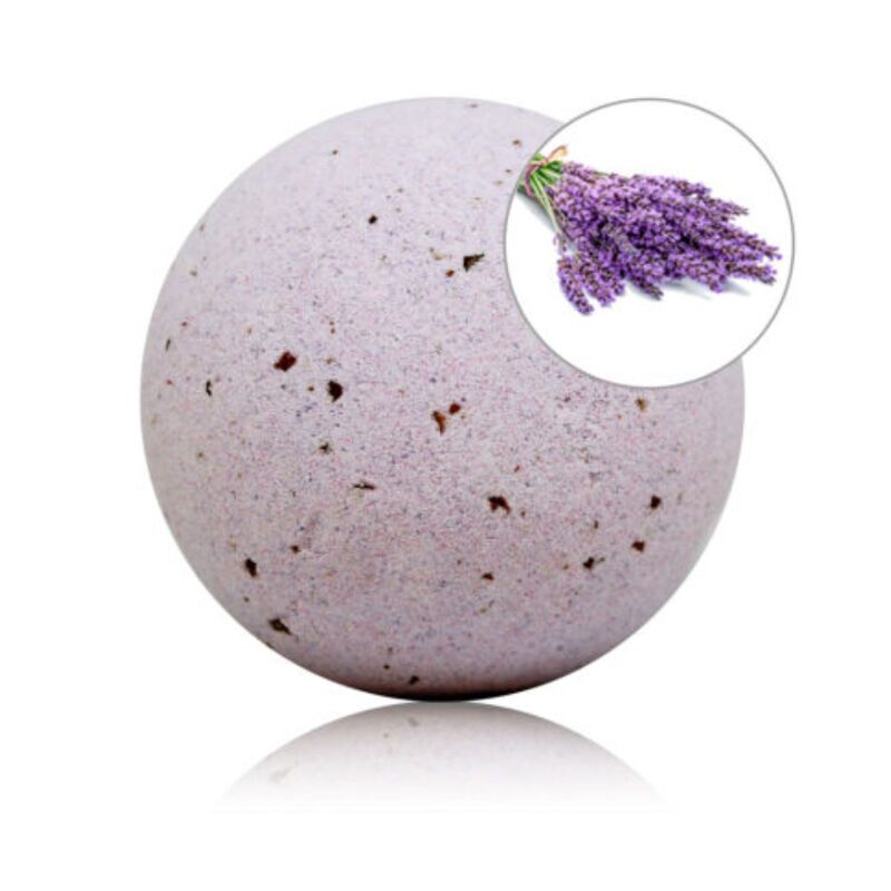 TALOKA - BOMBA DA BAGNO PROFUMATA ALLA LAVANDA CON PETALI DI ROSA TALOKA - LAVENDER SCENTED BATH BOMB WITH ROSE PETALS