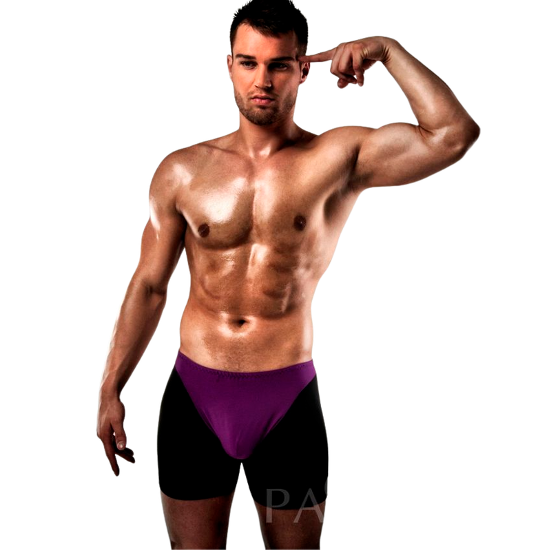 PASSION - BOXER 009 LILLA/NERO LINGERIE EROTICA S/M PASSION - BOXER 009 LILLA/NERO LINGERIE EROTICA S/M