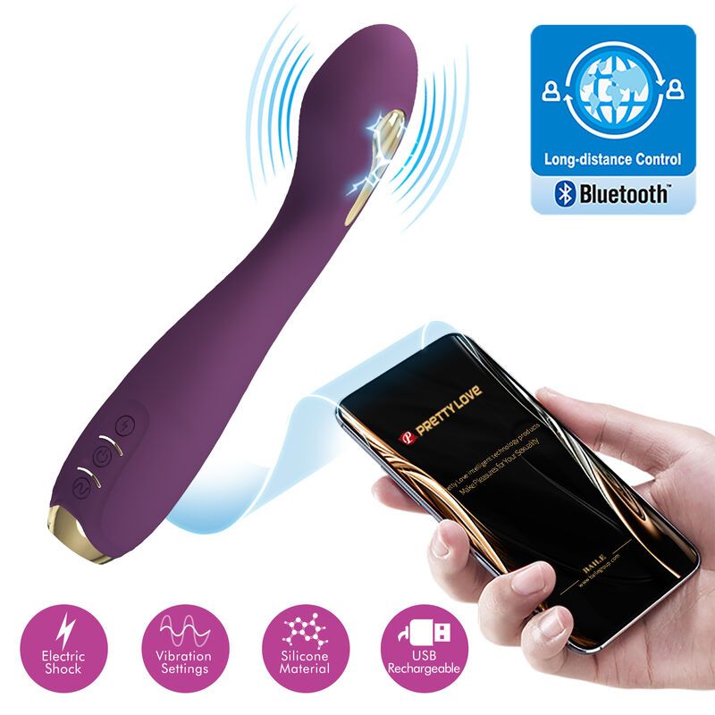 PRETTY LOVE - HECTOR VIBRATORE ELETTROSHOCK BY APP CONTROL VIOLA PRETTY LOVE - HECTOR VIBRATORE ELETTROSHOCK BY APP CONTROL VIOLA