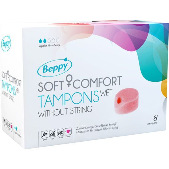 BEPPY - SOFT COMFORT TAMPONI BAGNATI 8 UNITΒ· BEPPY - SOFT COMFORT TAMPONS WET 8 UNITS