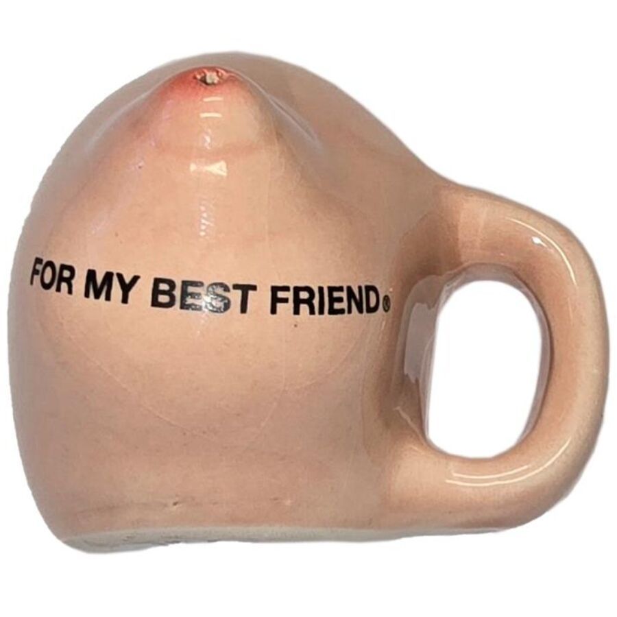 DIABLO PICANTE ? BREAST MAGNET ON A CERAMIC MUG ?FOR MY BEST FRIEND?