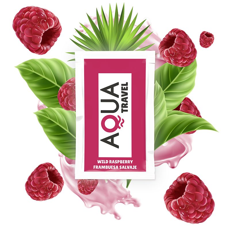 AQUA TRAVEL - LUBRIFICANTE A BASE ACQUA AL GUSTO LAMPONE SELVATICO 6 ML AQUA TRAVEL - LUBRIFICANTE A BASE ACQUA AL GUSTO LAMPONE SELVATICO 6 ML