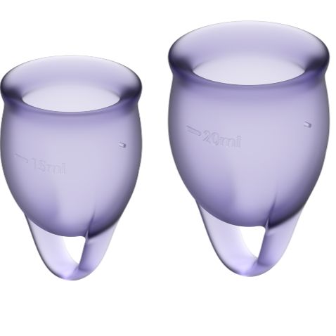 SATISFYER - FEEL CONFIDENT COPPA MESTRUALE VIOLA 15 + 20 ML SATISFYER - FEEL CONFIDENT COPPA MESTRUALE VIOLA 15 + 20 ML