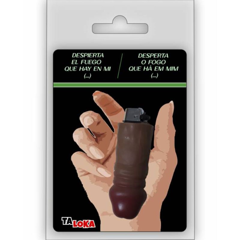 TALOKA - FANTASTICO ACCENDINO A FORMA DI PENE COLORE MULATTO 100% RICARICABILE TALOKA - FANTASTIC LIGHTER IN THE SHAPE OF A MULATTO COLOR PENIS 100% RECHARGEABLE