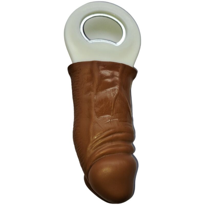 DIABLO PICANTE - APRIPENE IN GOMMA MARRONE A FORMA DI PENE DIABLO PICANTE - BROWN RUBBER PENIS SHAPED OPENER