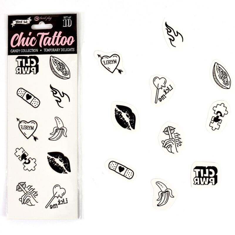 SECRET PLAY - SET DI 10 TATUAGGI TEMPORANEI DELLA COLLEZIONE CANDY SECRET PLAY - SET DI 10 TATUAGGI TEMPORANEI DELLA COLLEZIONE CANDY