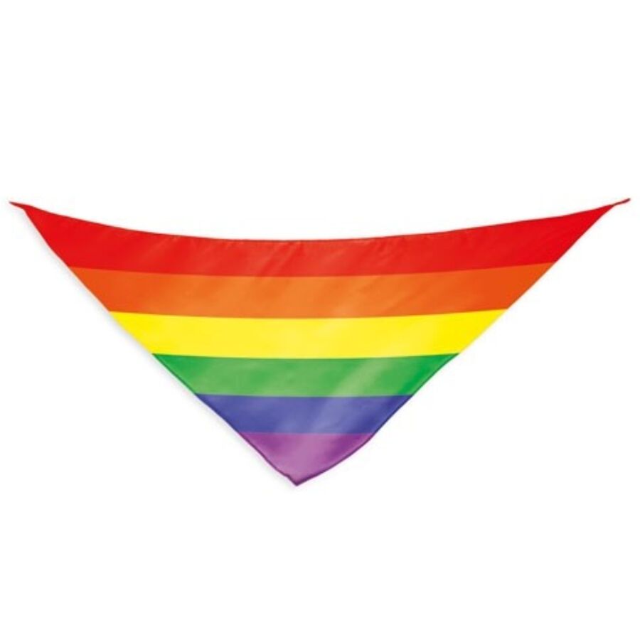 PRIDE - SCIARPA TRIANGOLARE IN COTONE CON BANDIERA ARCOBALENO PRIDE - SCIARPA TRIANGOLARE IN COTONE CON BANDIERA ARCOBALENO