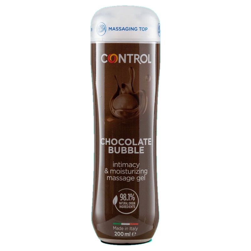 CONTROL - GEL DA MASSAGGIO 3 IN 1 BOLLA DI CIOCCOLATO 200 ML CONTROL - MASSAGE GEL 3 IN 1 CHOCOLATE BUBBLE 200 ML