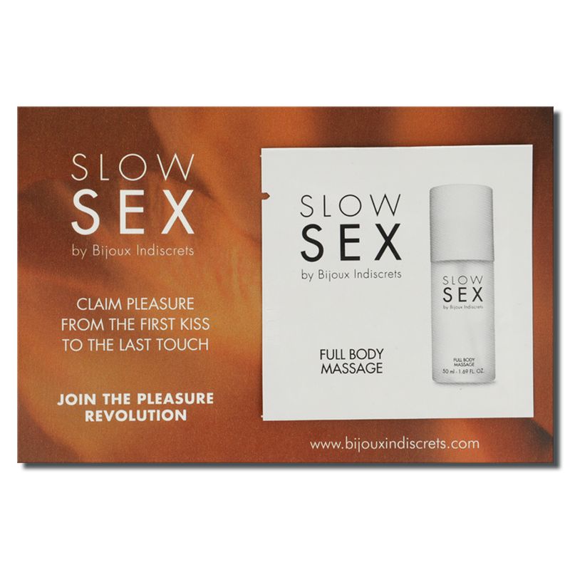BIJOUX - SLOW SEX MASSAGGIO CORPO COMPLETO GEL DA MASSAGGIO 2 ML BIJOUX - SLOW SEX FULL BODY MASSAGE MASSAGE GEL 2 ML