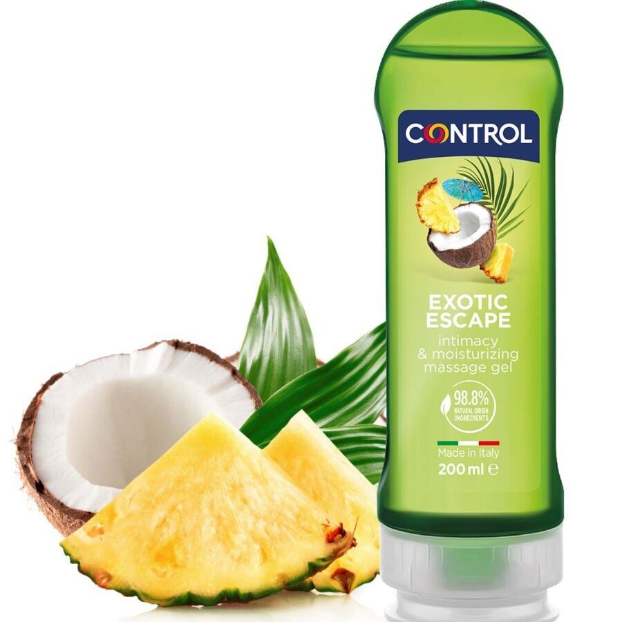CONTROL - 2 EN 1 MASSAGGIO E PIACERE ESOTICO 200 ML CONTROL - 2 EN 1 MASSAGE & PLEASURE EXOTIC 200 ML
