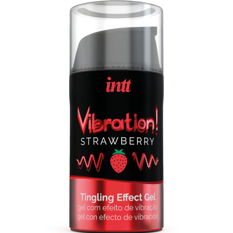 INTT - POTENTE GEL VIBRANTE LIQUIDO STIMOLANTE INTIMO FRAGOLA 15 ML INTT - POWERFUL INTIMATE STIMULANT LIQUID VIBRATING GEL STRAWBERRY 15 ML