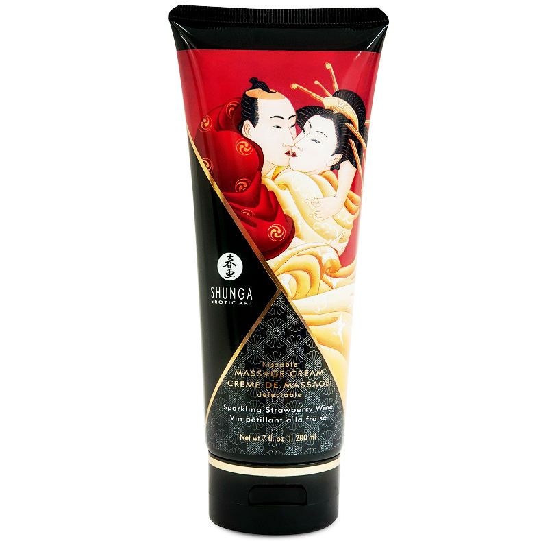 SHUNGA - CREMA DA MASSAGGIO FRAGOLA E CAVA 200 ML SHUNGA - STRAWBERRY AND CAVA MASSAGE CREAM 200 ML