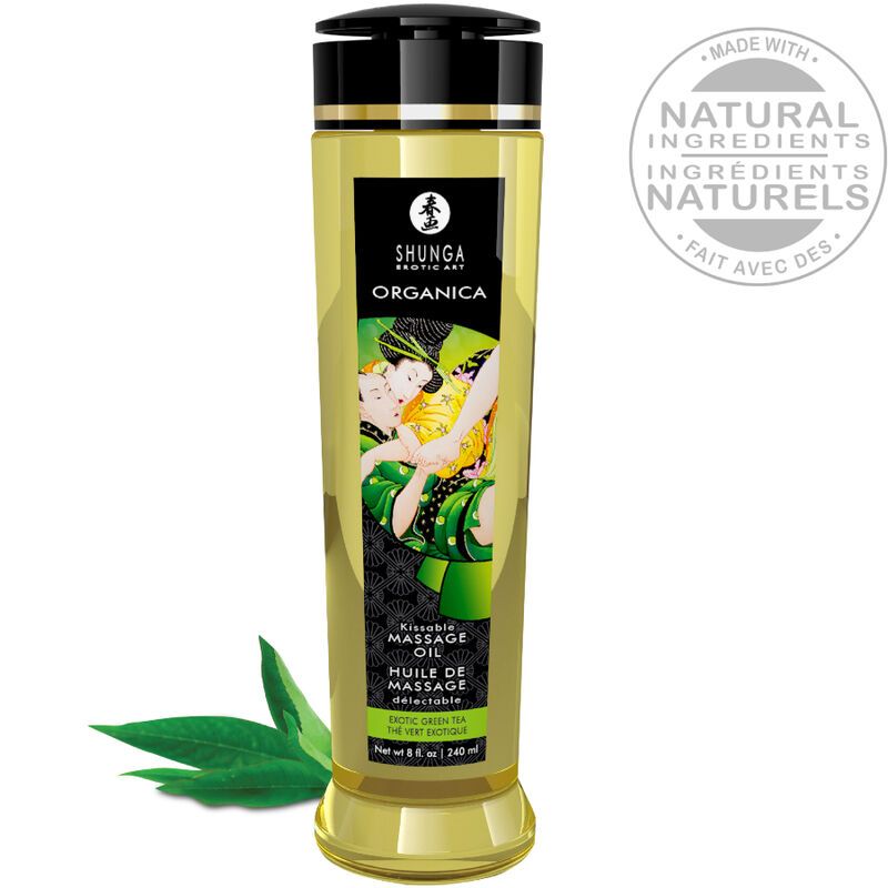 SHUNGA - OLIO DA MASSAGGIO BIOLOGICO TΓ VERDE 240 ML SHUNGA - ORGANIC MASSAGE OIL GREEN TEA 240 ML