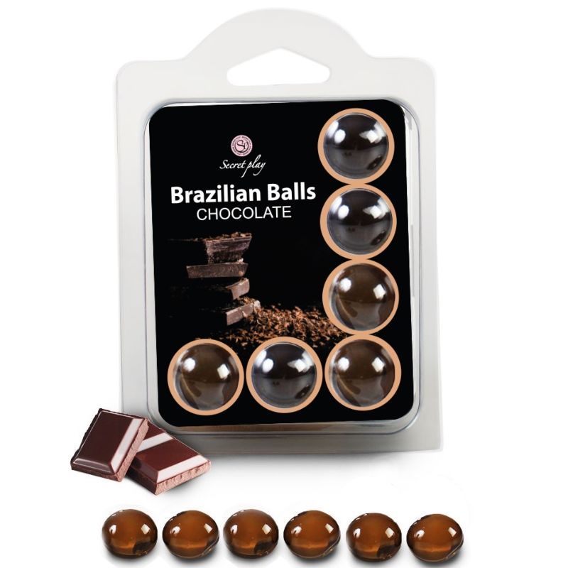 SECRETPLAY - SET 6 PALLINE BRASILIANI CIOCCOLATO SECRETPLAY - SET 6 BRAZILIANS BALLS CHOCOLATE