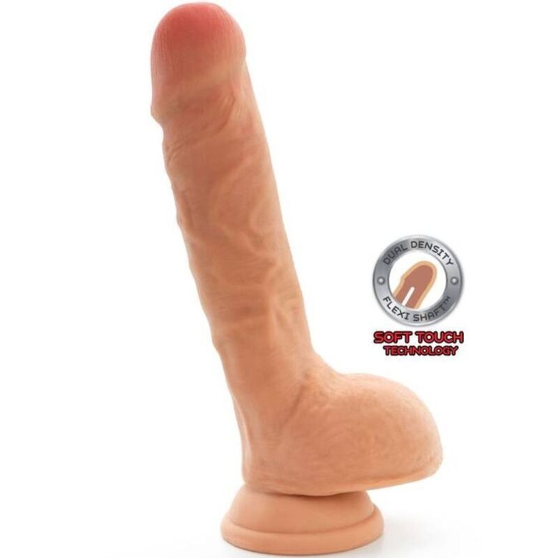 GET REAL - DILDO A DOPPIA DENSIT 25,5 CM PALLE DI PELLE GET REAL - DUAL DENSITY DILDO 25,5 CM BALLS SKIN