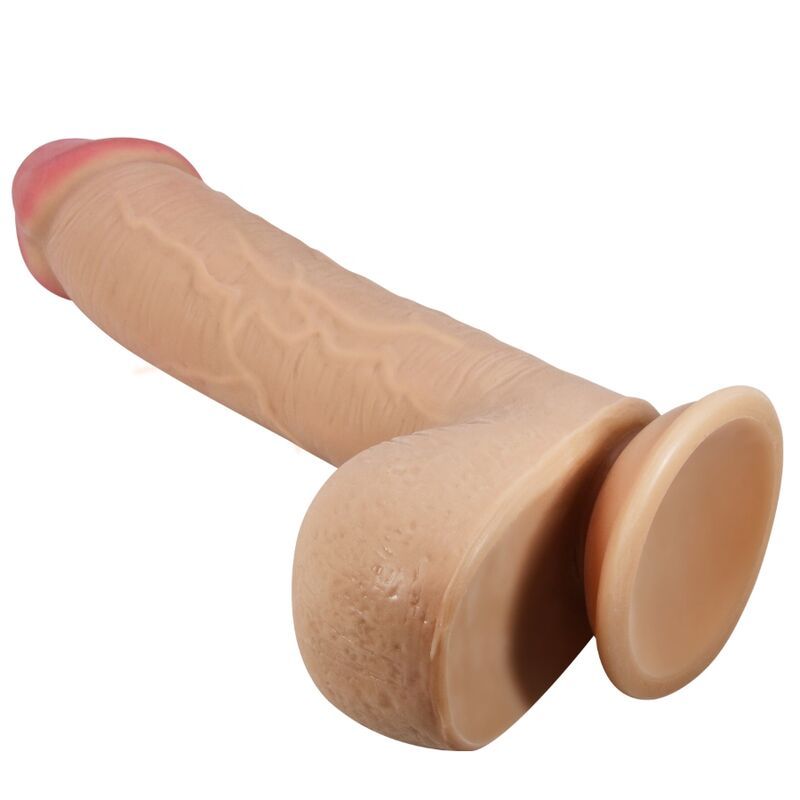 PRETTY LOVE - DILDO REALISTICO SERIE SLIDING SKIN CON VENTOSA SCORREVOLE DELLA PELLE FLESH 23,4 CM PRETTY LOVE - SLIDING SKIN SERIES REALISTIC DILDO WITH SLIDING SKIN SUCTION CUP FLESH 23.4 CM