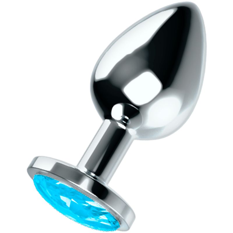 OHMAMA - PLUG ANALE CON CRISTALLO BLU L OHMAMA - PLUG ANALE CON CRISTALLO BLU L