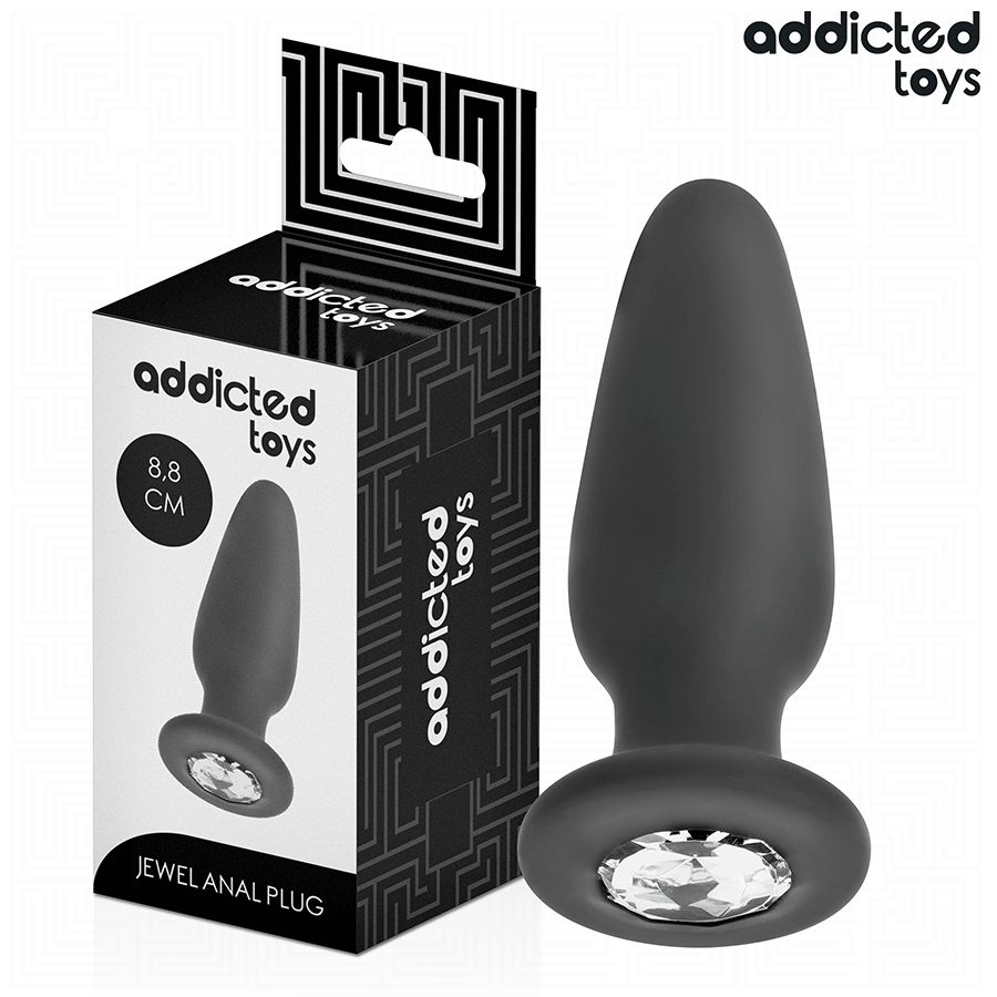 ADDICTED TOYS - ANAL PLUG WITH JEWEL SILICONE SIZE S 8.8 CM