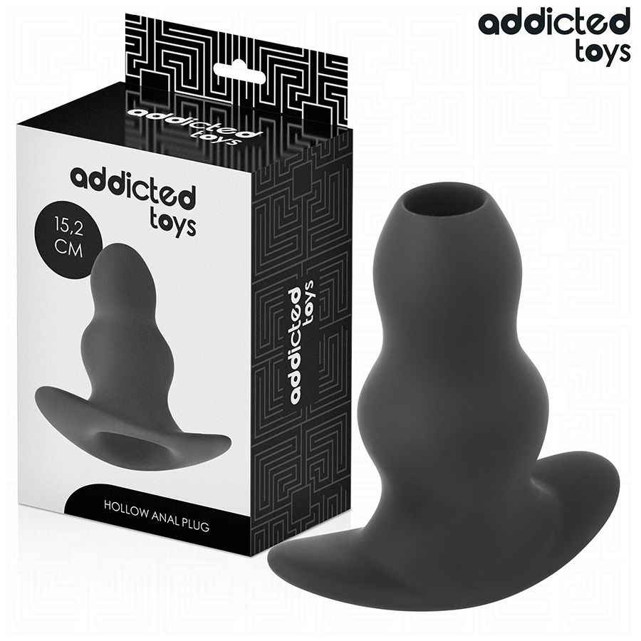 ADDICTED TOYS - TAPPO ANALE CAVO TAGLIA XXL 15,2 CM ADDICTED TOYS - HOLLOW ANAL PLUG SILICONE SIZE XXL 15.2 CM