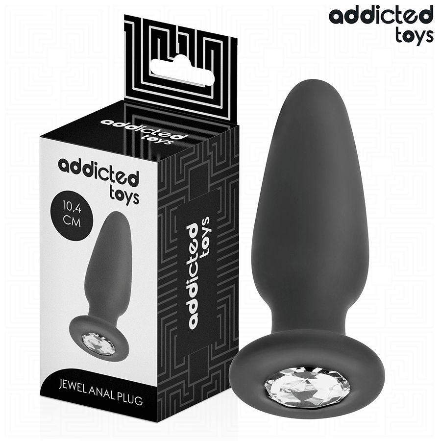 ADDICTED TOYS - PLUG ANALE CON GIOIELLO TAGLIA M 10,4 CM ADDICTED TOYS - ANAL PLUG WITH JEWEL SILICONE SIZE M 10.4 CM