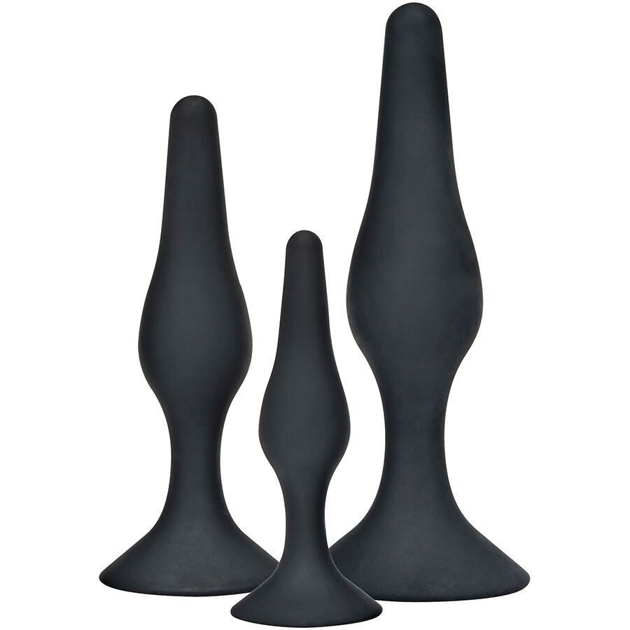 TOYJOY - ANAL PLAY CURVY COMPANIONS PLUG ANALE 3 PEZZI NERO TOYJOY - ANAL PLAY CURVY COMPANIONS PLUG ANALE 3 PEZZI NERO