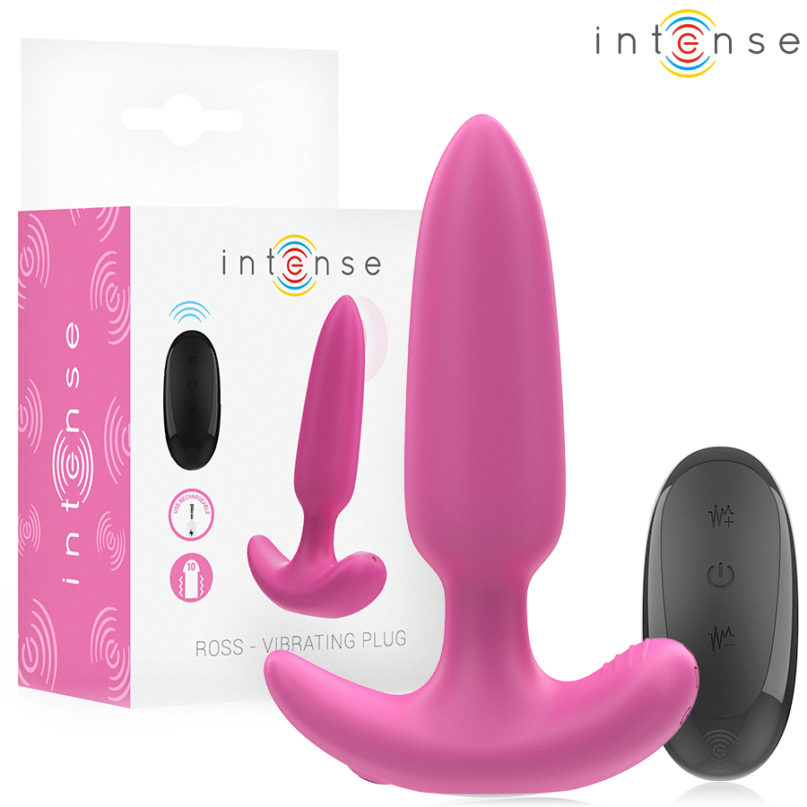 INTENSE - ROSS ANAL PLUG 10 VIBRAZIONI ROSA TELECOMANDO INTENSE - ROSS ANAL PLUG 10 VIBRAZIONI ROSA TELECOMANDO