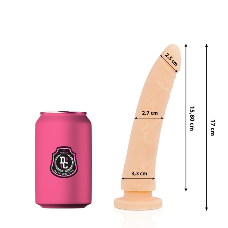DELTA CLUB - GIOCATTOLI DILDO SILICONE MEDICO NATURALE 17 CM -O- 3 CM DELTA CLUB - GIOCATTOLI DILDO SILICONE MEDICO NATURALE 17 CM -O- 3 CM