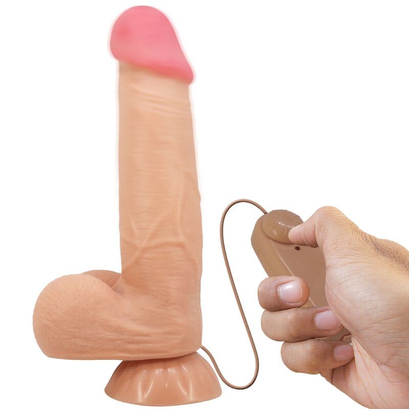 PRETTY LOVE - SLIDING SKIN SERIES REALISTIC DILDO WITH SLIDING SKIN SUCTION CUP REMOTE CONTROL FLES…