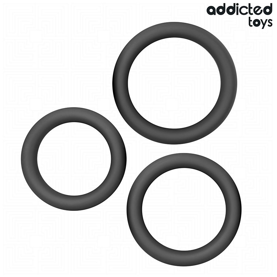 ADDICTED TOYS - SET DI ANELLI PIATTI IN SILICONE ADDICTED TOYS - SET DI ANELLI PIATTI IN SILICONE