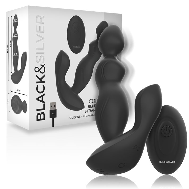 BLACK&SILVER - TELECOMANDO IN SILICONE PLUG ANALE CORA BLACK&SILVER - TELECOMANDO IN SILICONE PLUG ANALE CORA