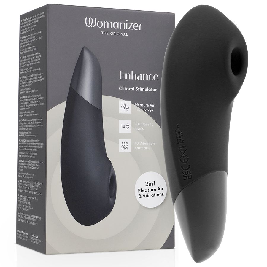 WOMANIZER - STIMOLATORE CLITORIDEO ENHANCE NERO WOMANIZER - ENHANCE CLITORIAL STIMULATOR BLACK