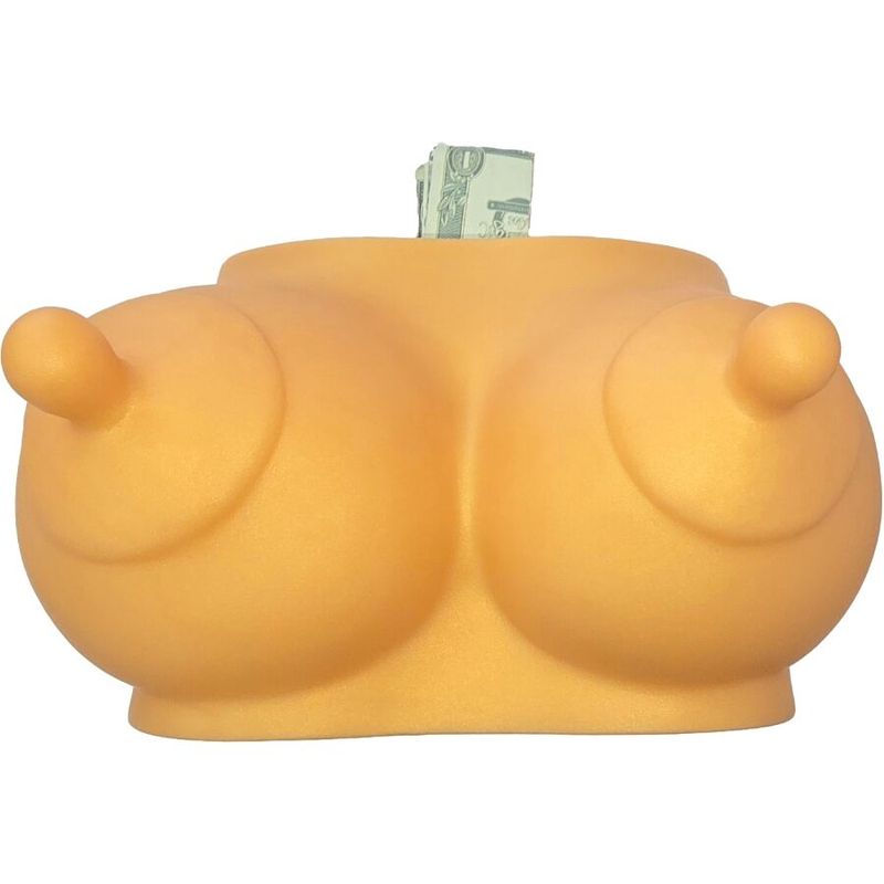 DIABLO PICANTE - SALVADANAIO A FORMA DI SENO TONO DORATO DIABLO PICANTE - PIGGY BANK IN THE SHAPE OF BOOBS GOLDEN TONE