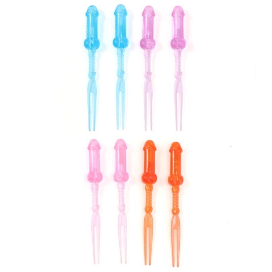 DIABLO PICANTE - SPIEDINI DI PENE COLORATI 8 UNIT�