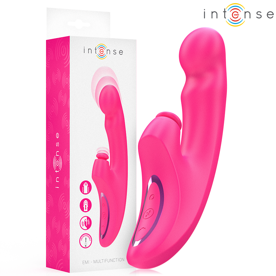 INTENSE - VIBRATORE EMI 13,5 CM MULTIFUNZIONE 3 IN 1 10 VIBRAZIONI ROSA INTENSE - VIBRATORE EMI 13,5 CM MULTIFUNZIONE 3 IN 1 10 VIBRAZIONI ROSA