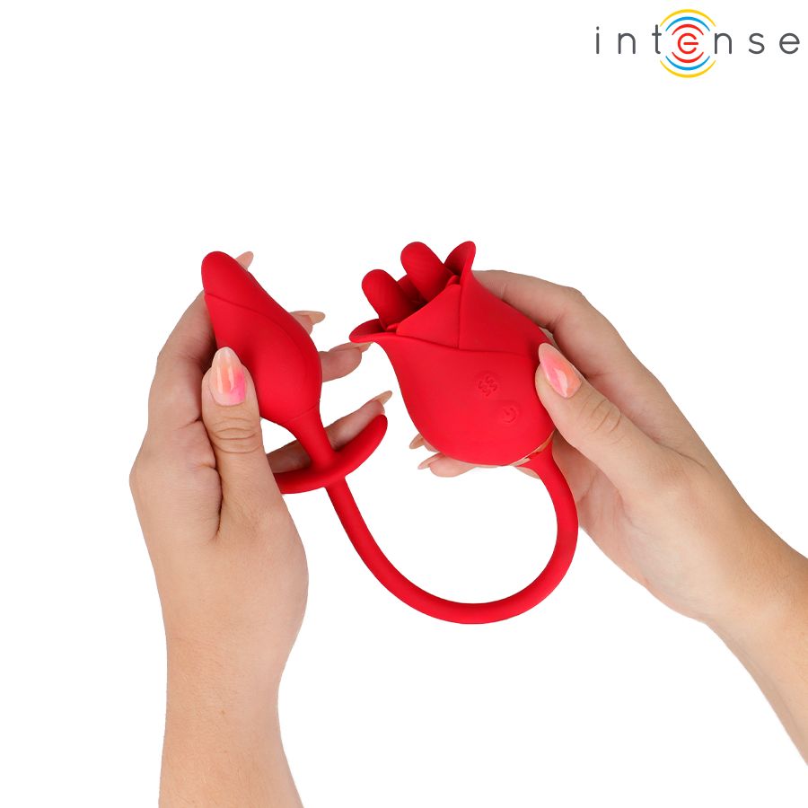 INTENSE - MELANIE STIMOLATORE DOPPIO PER CLITORIDE CON LINGUA A ZIGZAG