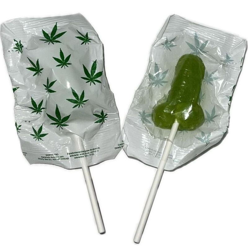 DIABLO GOLOSO - 1 PENE LECCA-LECCA AROMA CANNABIS