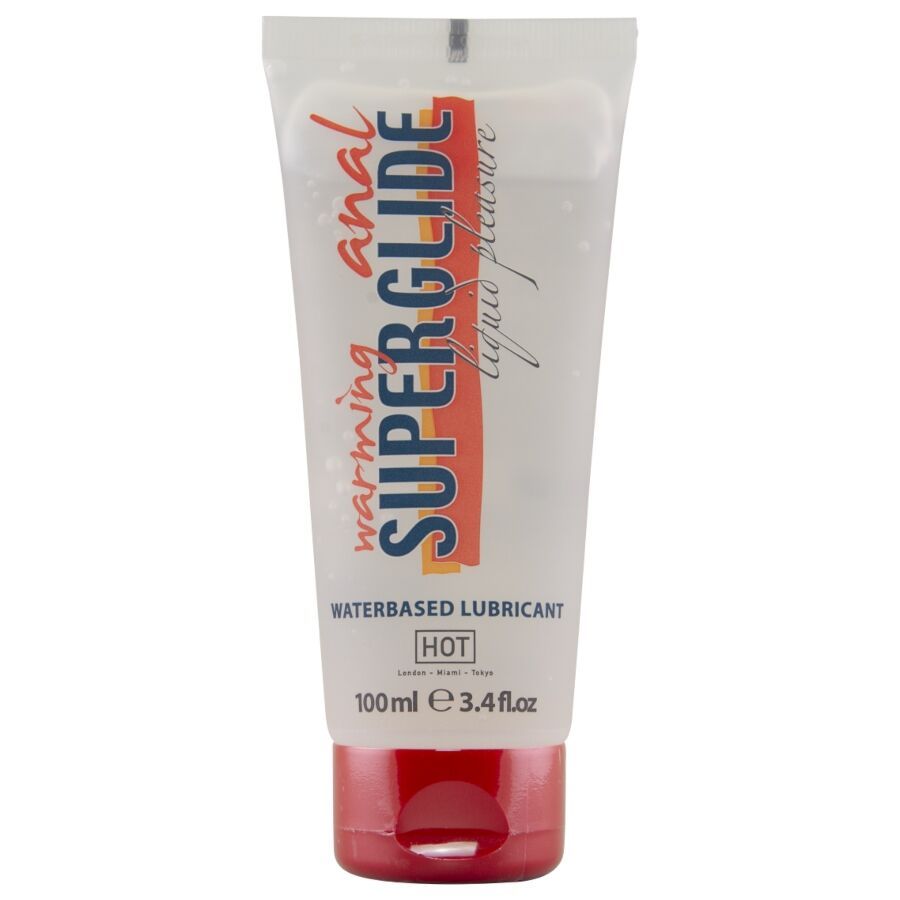HOT - ANAL SUPERGLIDE LUBRIFICANTE LIQUIDO RISCALDANTE A BASE D'ACQUA 100 ML HOT - ANAL SUPERGLIDE LUBRIFICANTE LIQUIDO RISCALDANTE A BASE D'ACQUA 100 ML